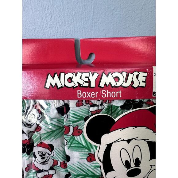 Vtg NOS Disney Mickey Mouse Christmas Seasons Greetings Boxer Shorts Men's Sz M - Picture 3 of 12